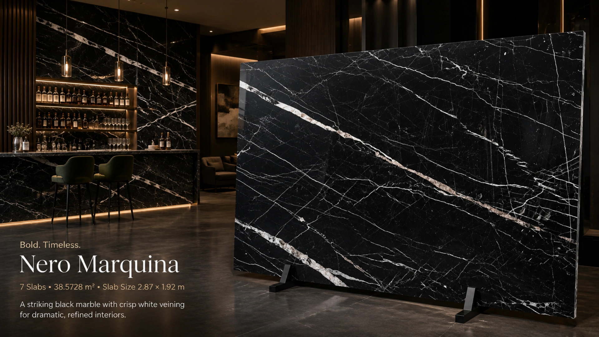 Nero Marquina — Presentasi material