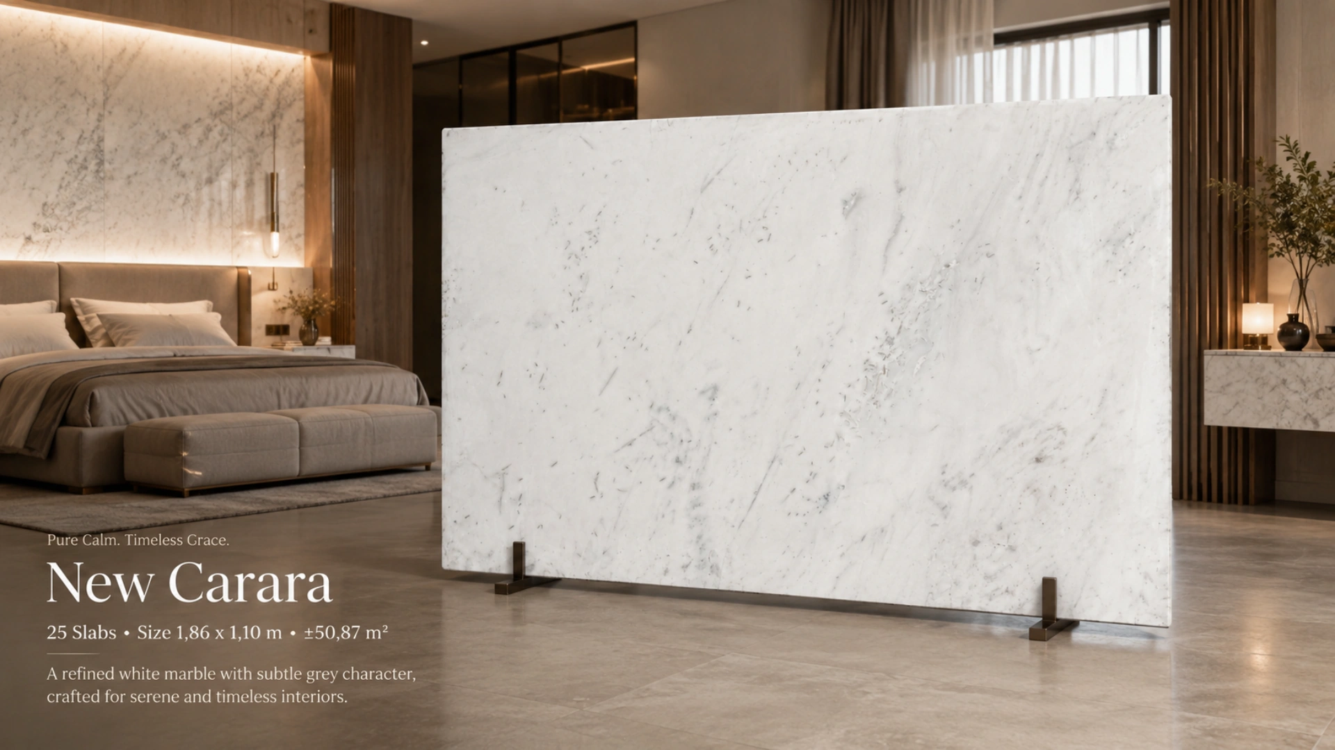 Carrara Super — Variasi presentasi material